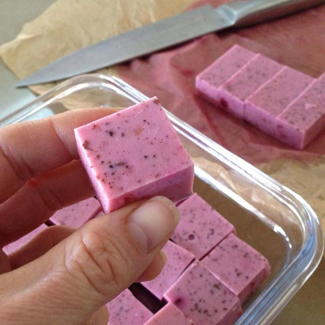 Raspberry Kefir Jellies