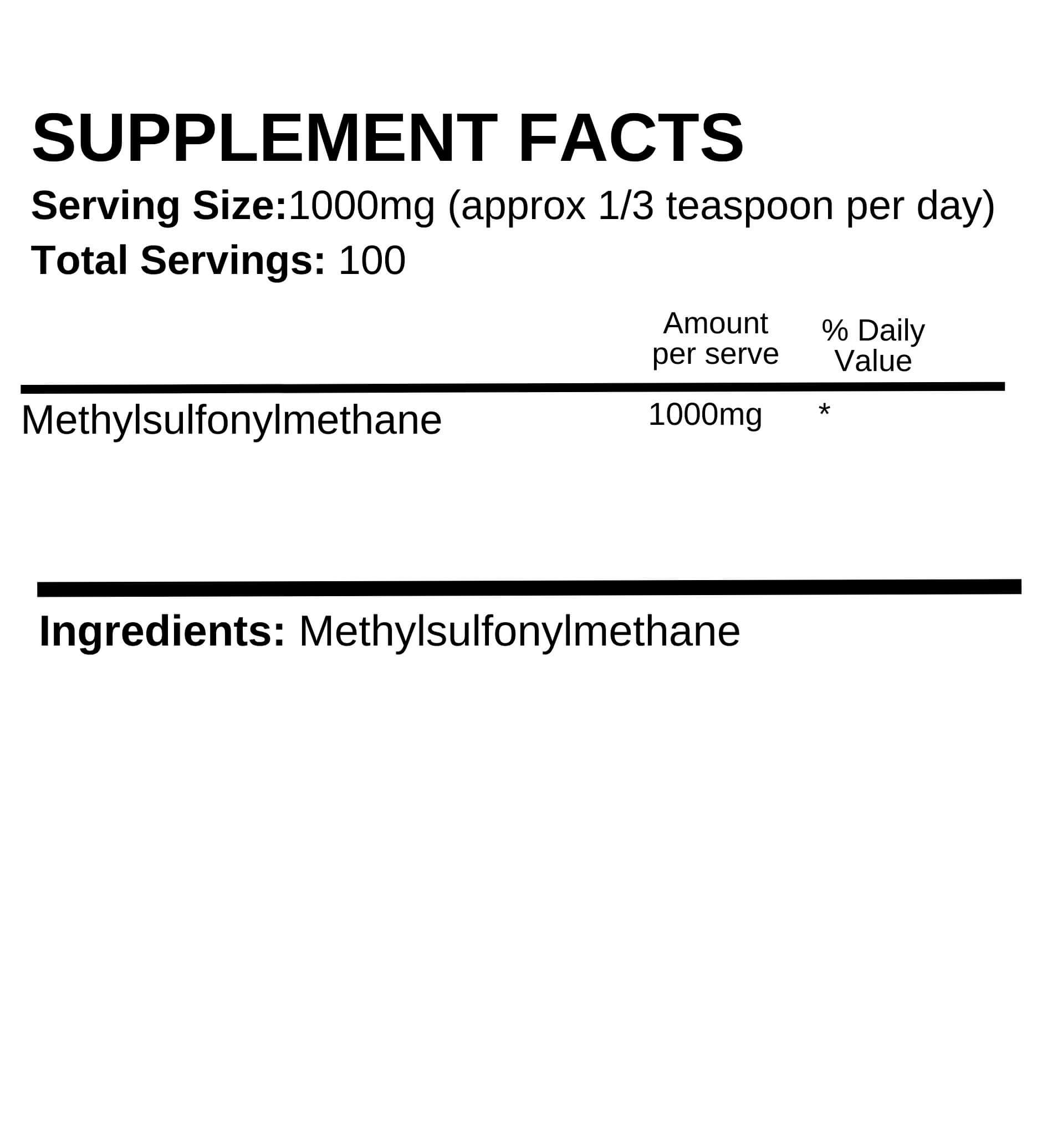MSM (Methylsulfonylmethane)  powder