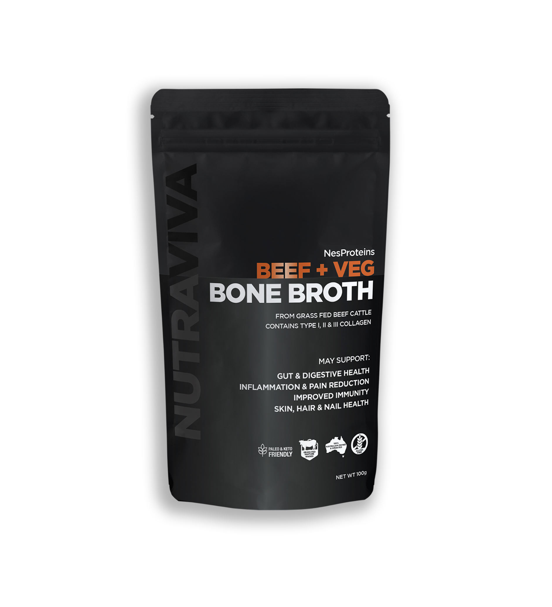 Beef Bone Broth Powder 100g-Bone Broth-Nutraviva