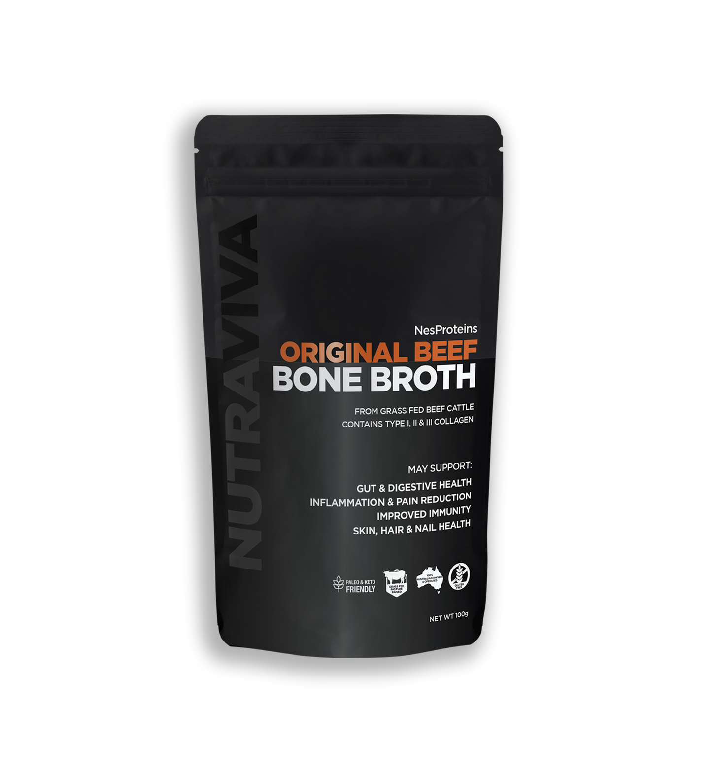 Beef Bone Broth Powder 100g-Bone Broth-Nutraviva