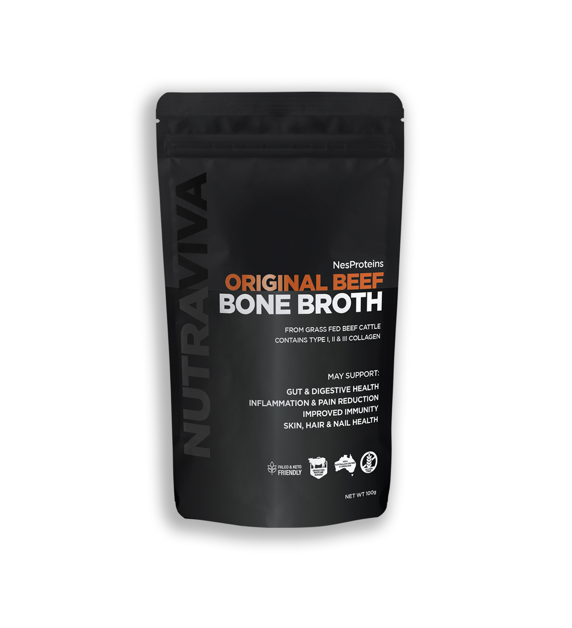 Beef Bone Broth Powder 100g-Bone Broth-Nutraviva