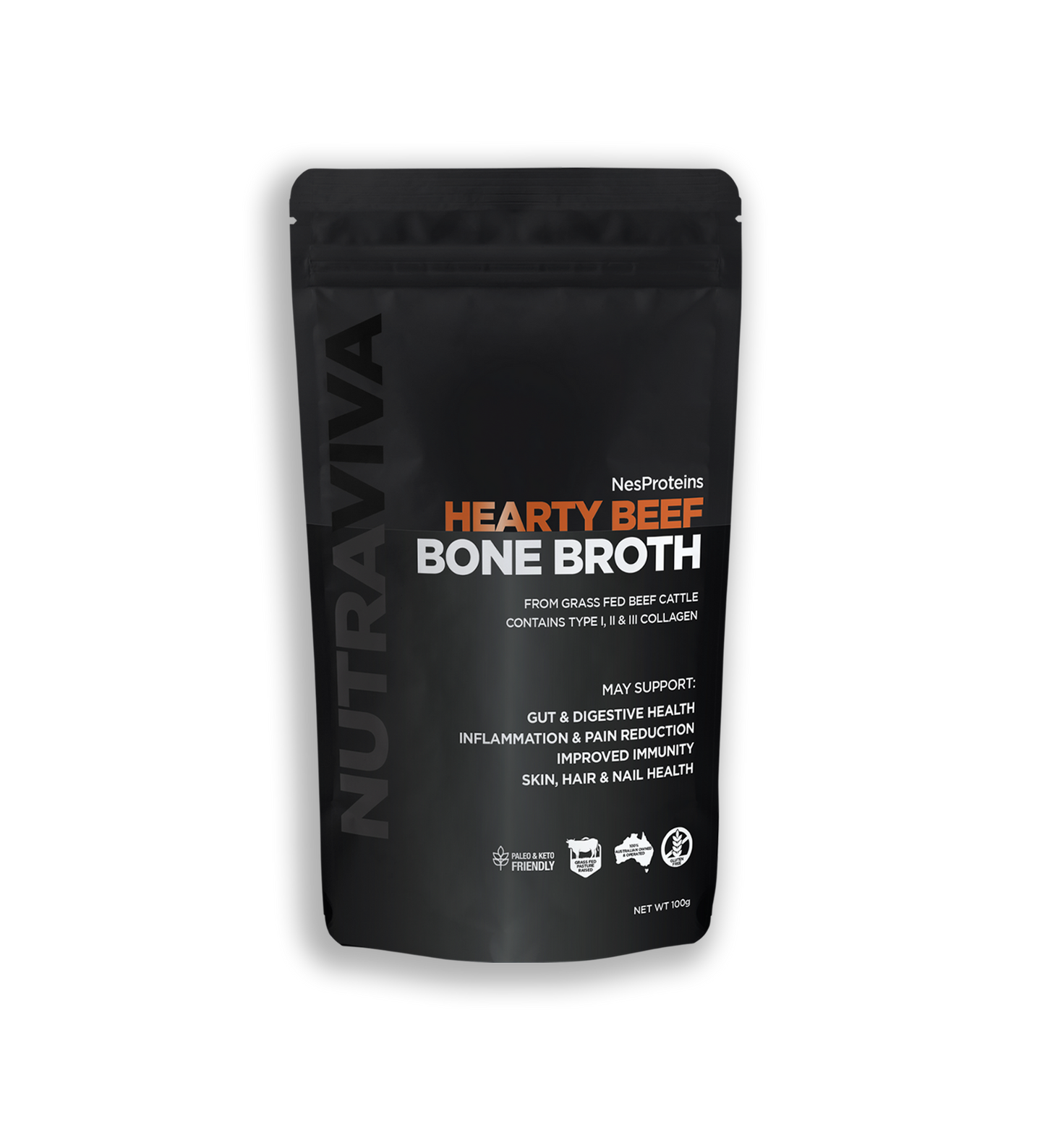 Beef Bone Broth Powder 100g-Bone Broth-Nutraviva