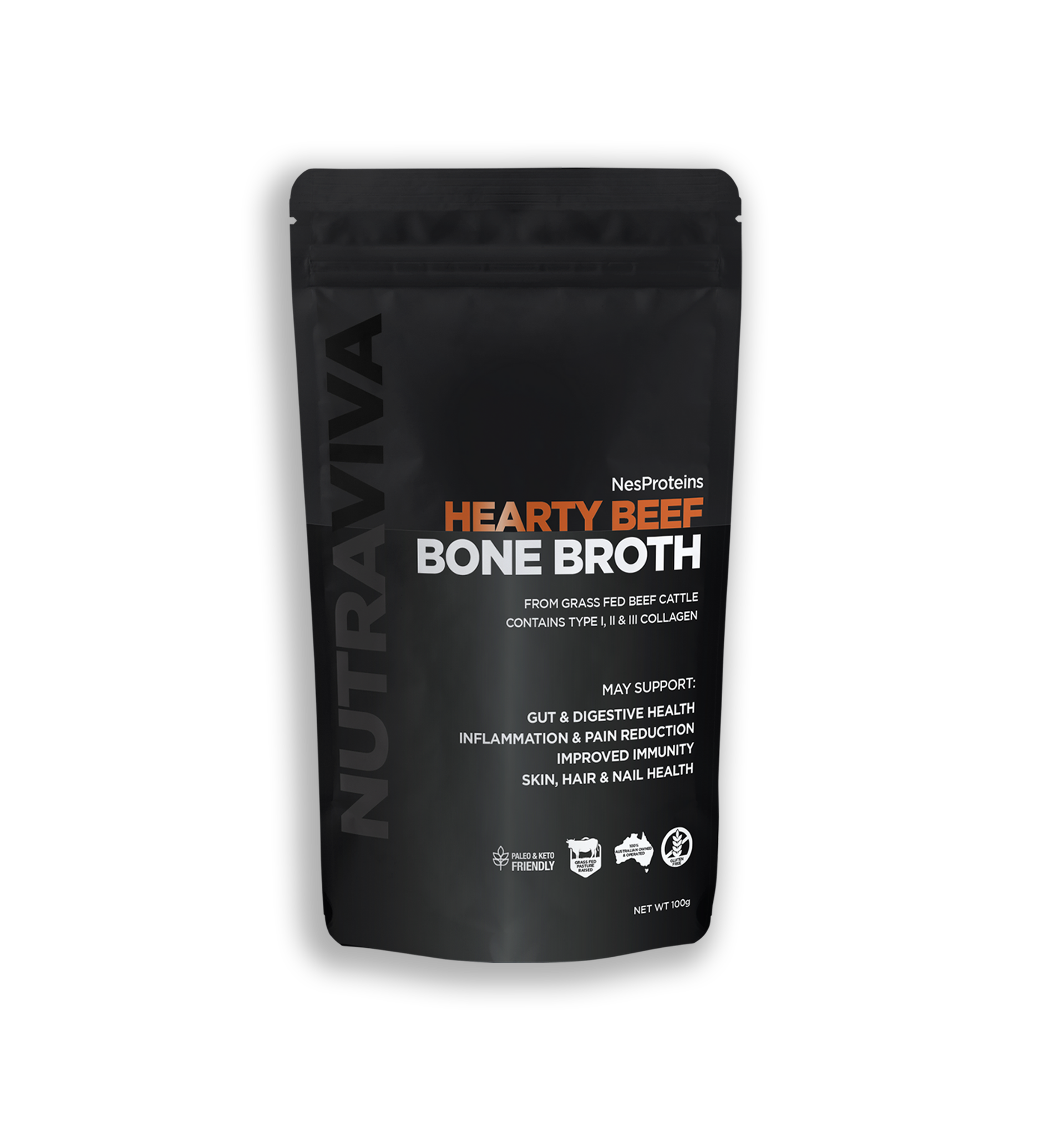 Beef Bone Broth Powder 100g-Bone Broth-Nutraviva