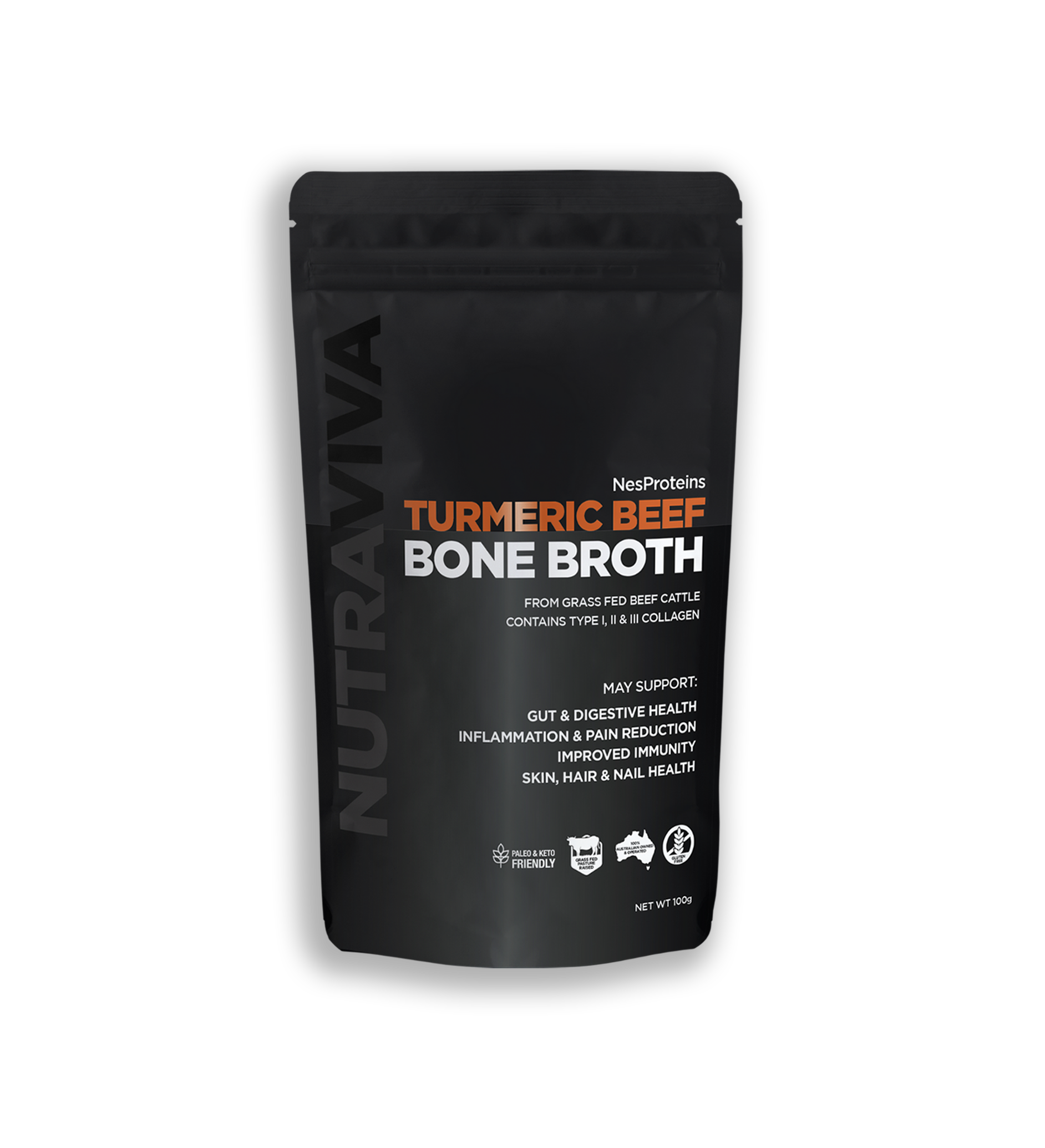 Beef Bone Broth Powder 100g-Bone Broth-Nutraviva