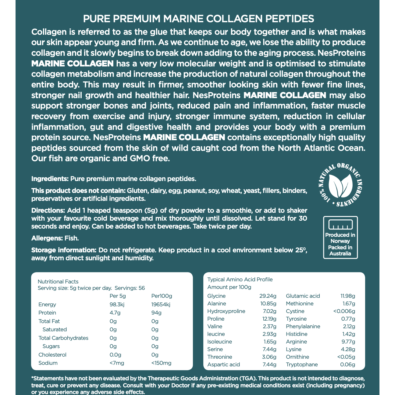 Marine Collagen 280g-Marine Collagen-Nutraviva