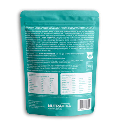 collagen hydrolysate back of pack