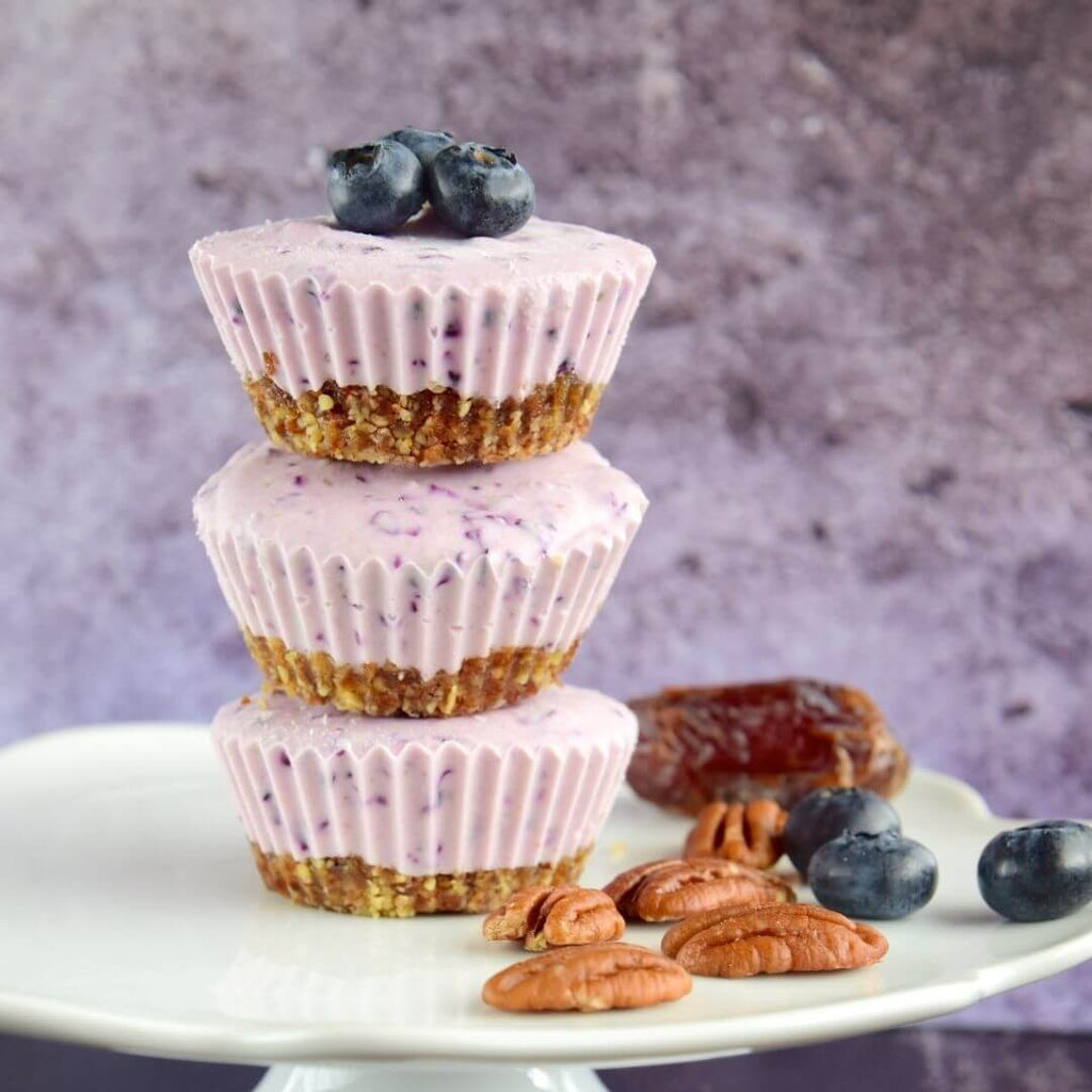 Mini Pecan & Berry Collagen Raw Cheesecakes