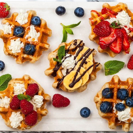 banana collagen protein waffles