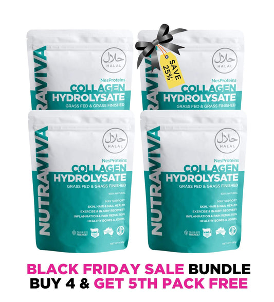 Black Friday Halal Collagen Hydrolysate Bundle - Buy 4 Get 1 Free