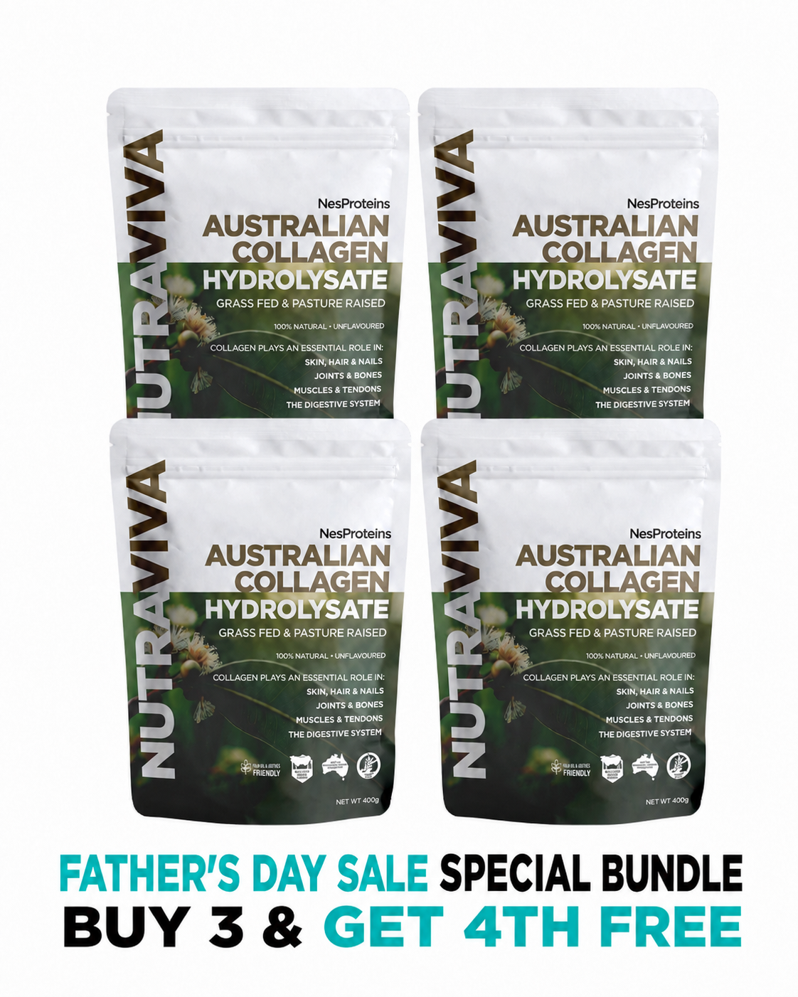 Father's Day Australian Collagen Bundle - Buy 3 Get 1 Free
