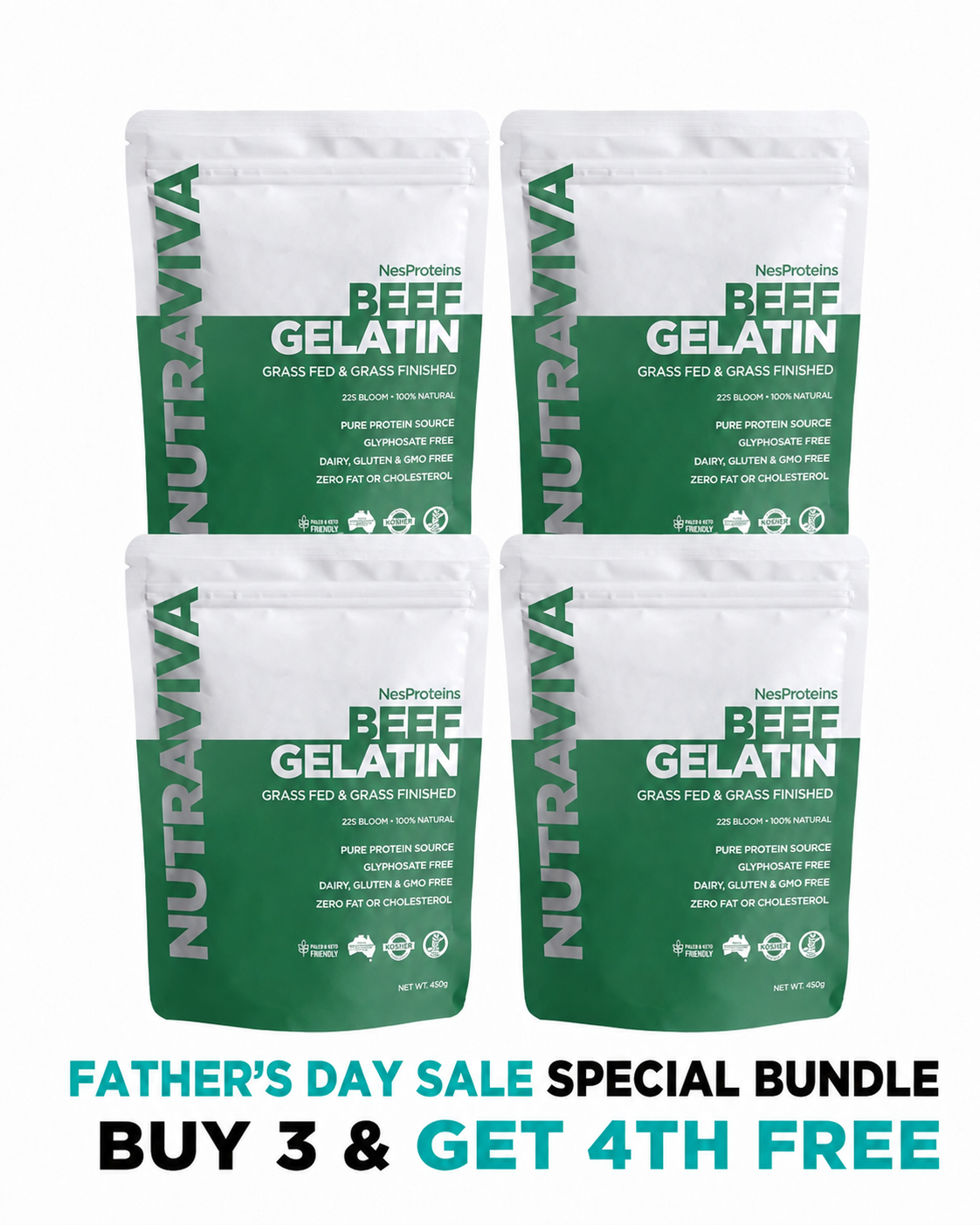 Father's Day Beef Gelatin Bundle - Buy 3 Get 1 Free