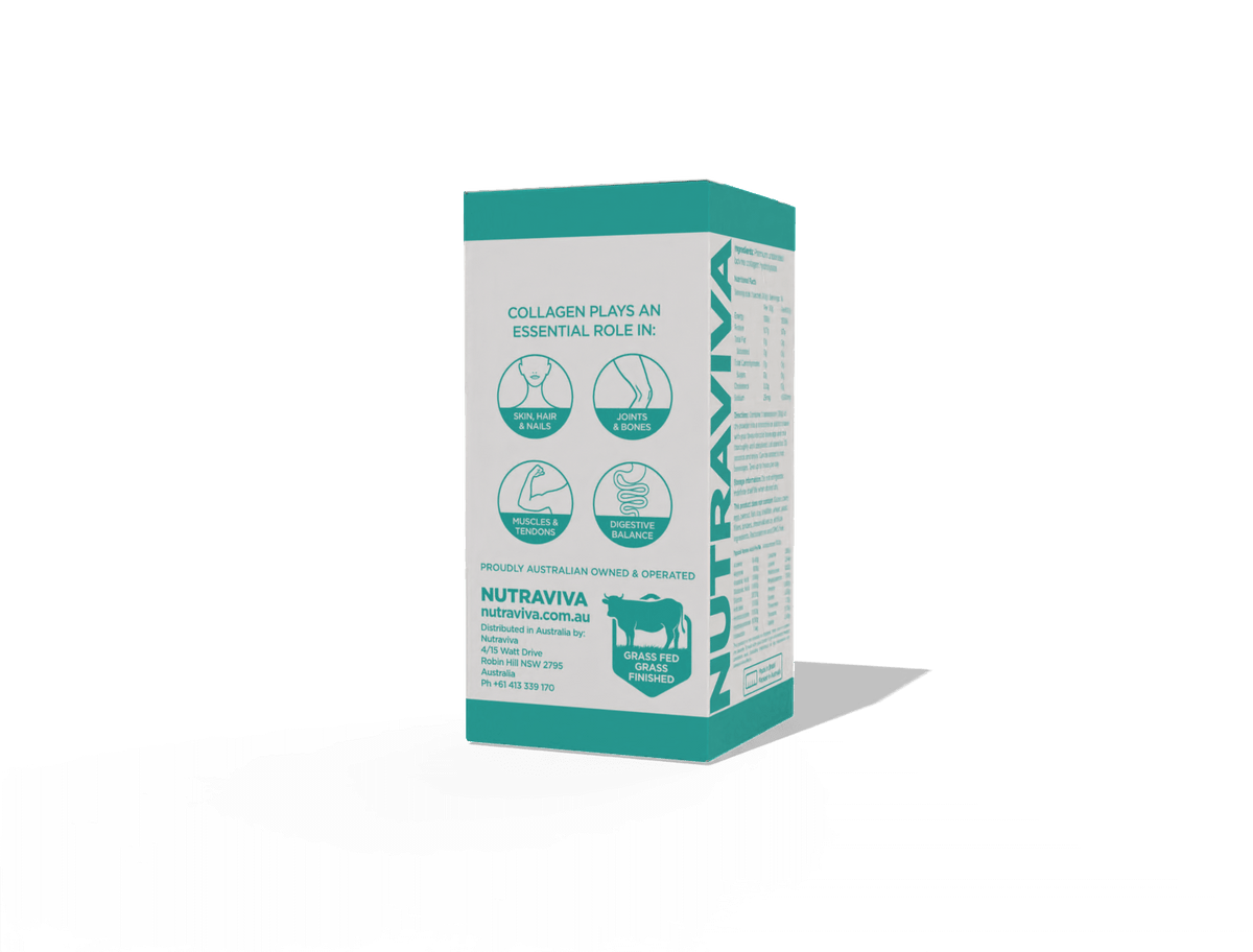 collagen powder sachet box side 