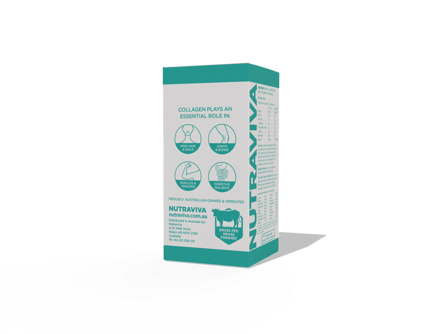 collagen powder sachet box side 