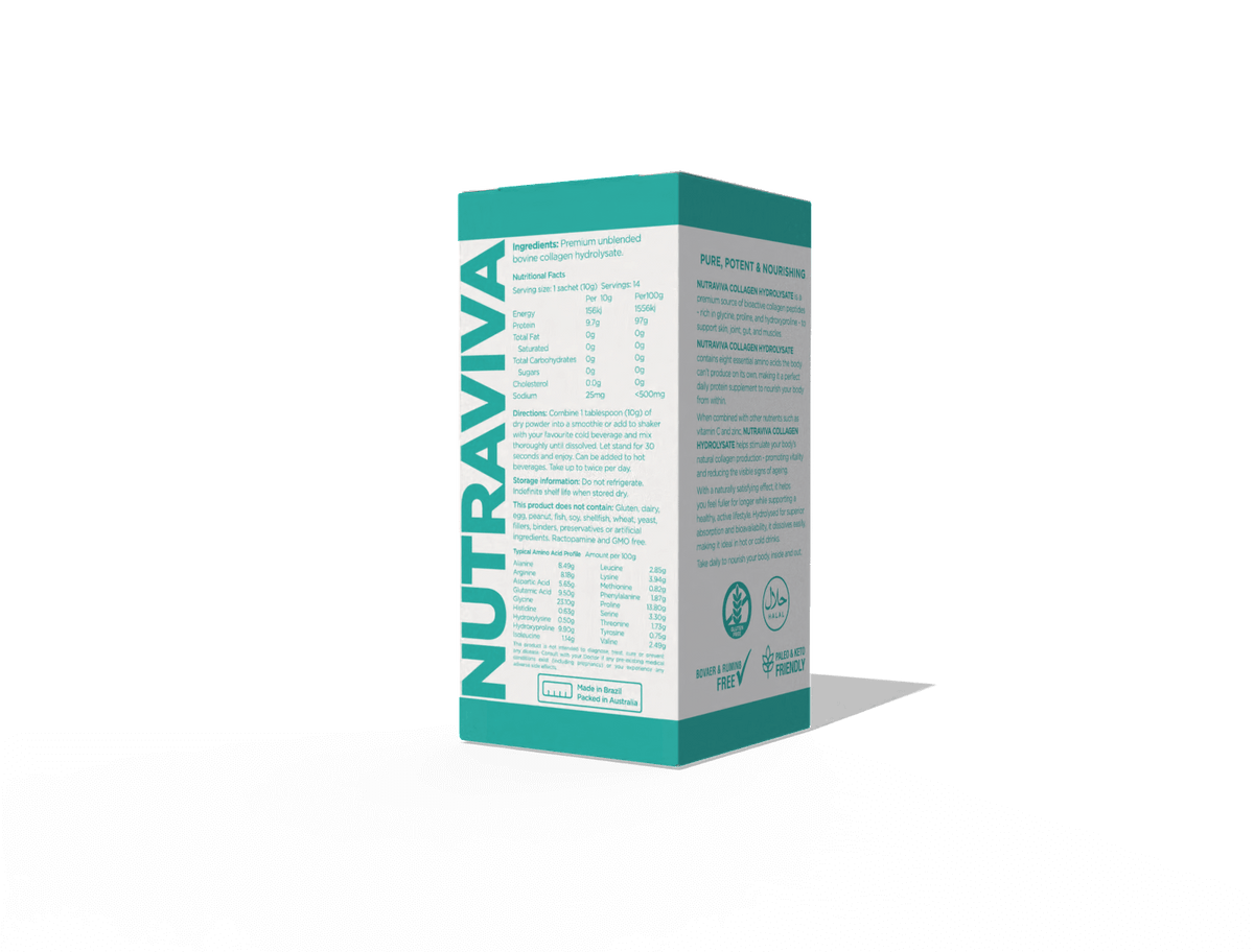 collagen powder sachet box side 3