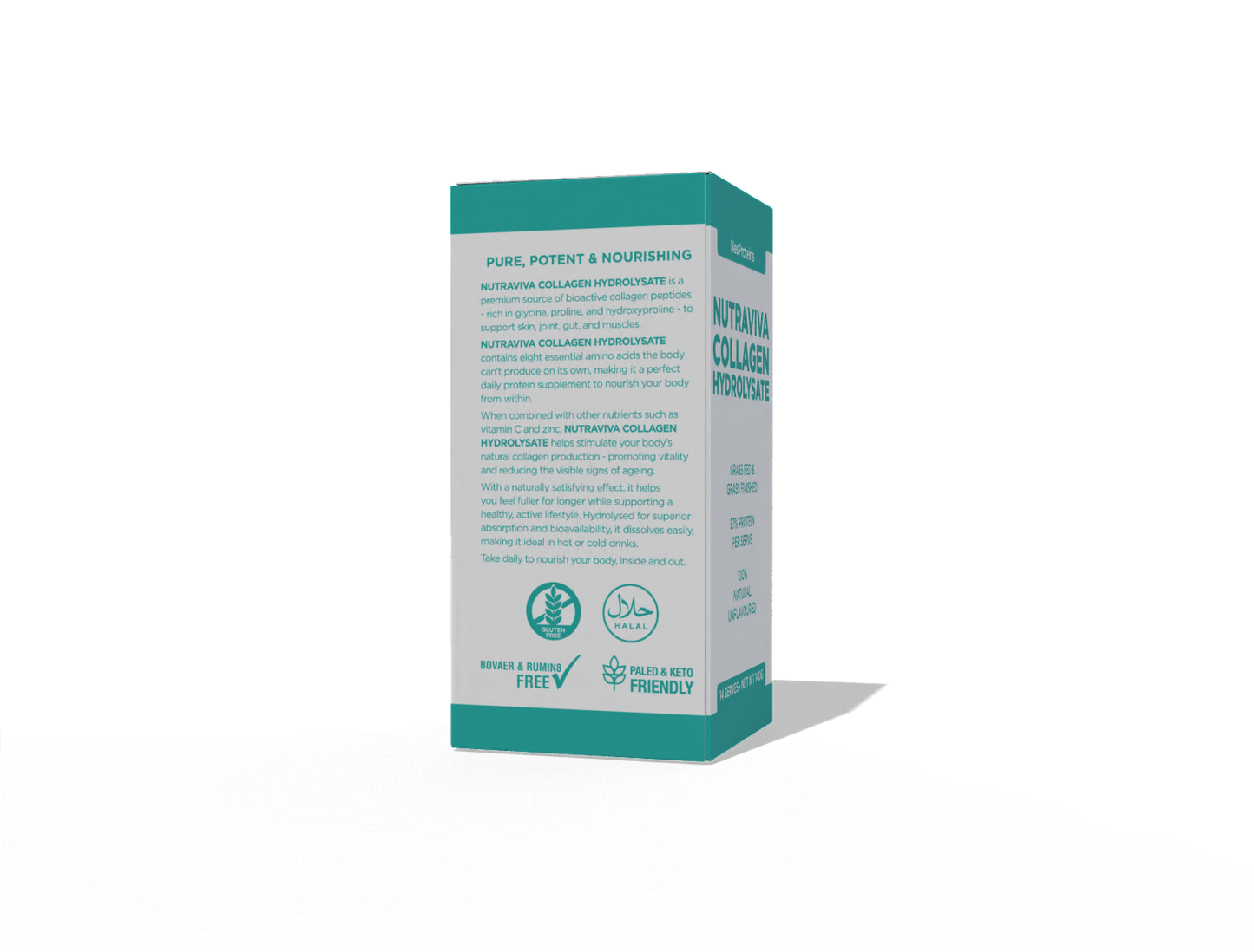 collagen powder sachet box side 4