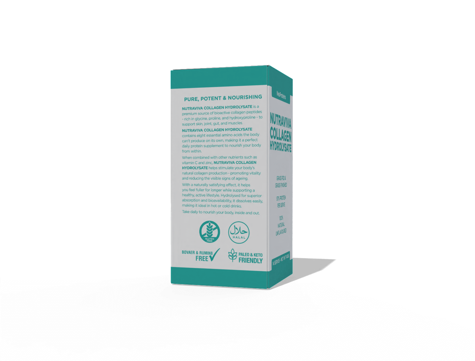 collagen powder sachet box side 4