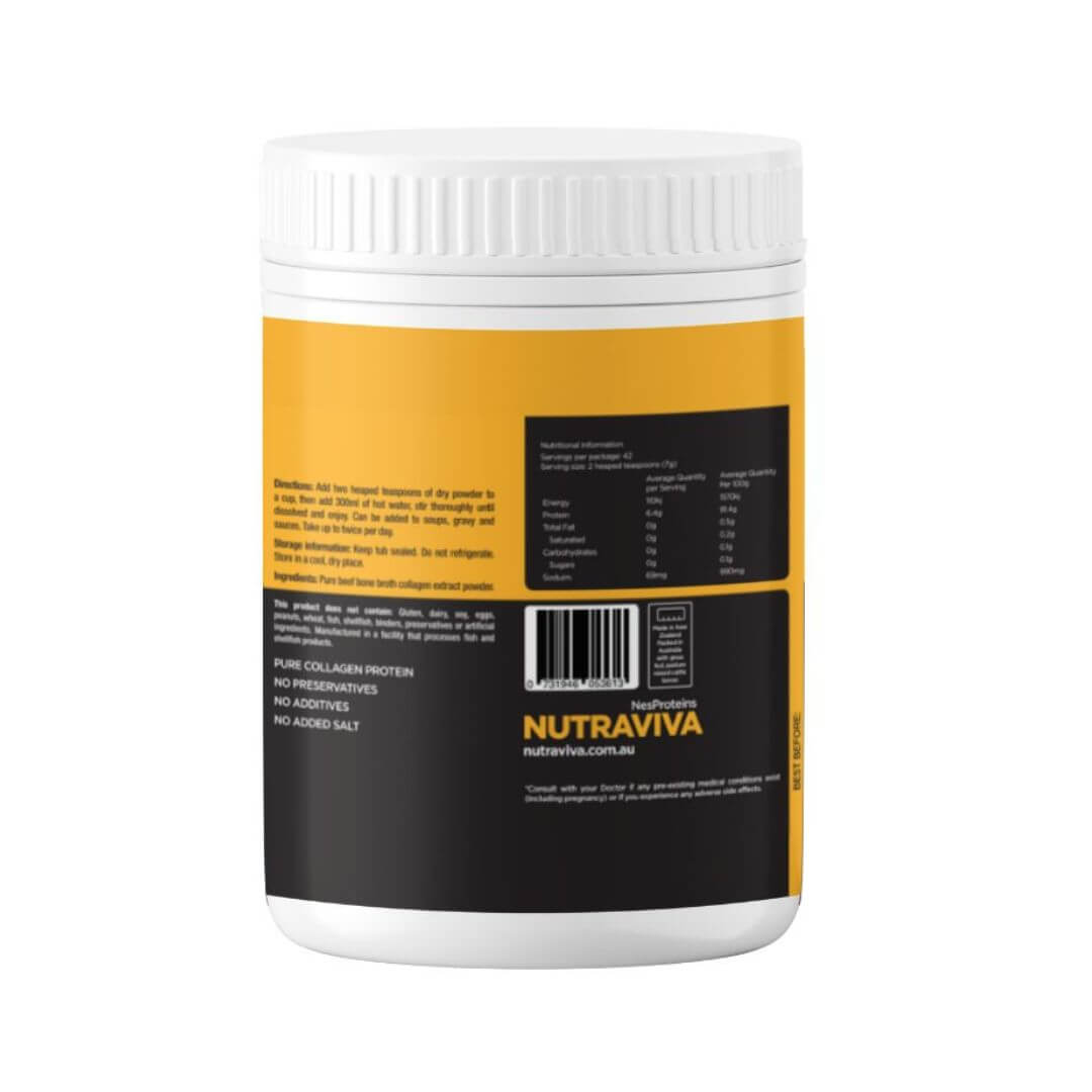 Nutraviva Pure Bone Broth 300g information panel