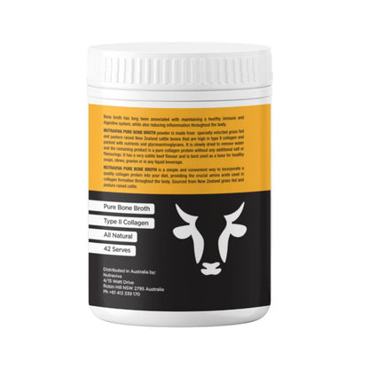 Nutraviva pure bone broth 300g tub side of tub information