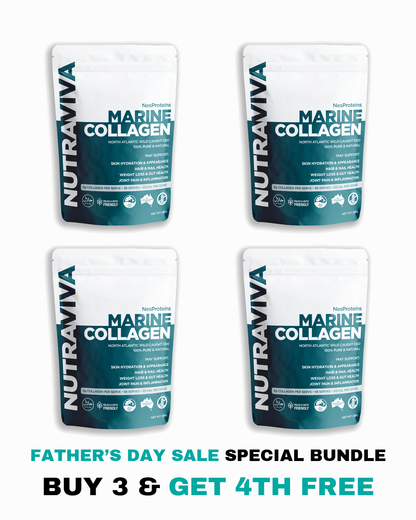 Nutraviva Marine Collagen 280g Father's Day bundle, buy 3 get 1 free