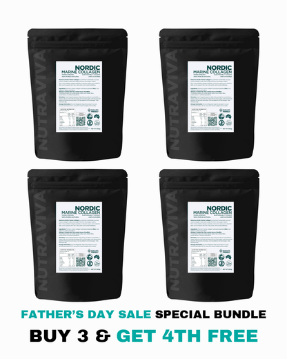 Nutraviva Nordic Marine Collagen 600g Father's Day bundle, buy 3 get 1 free