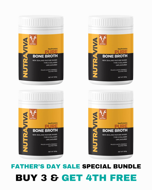 Nutraviva Pure Bone Broth 300g Father's Day bundle, buy 3 get 1 free