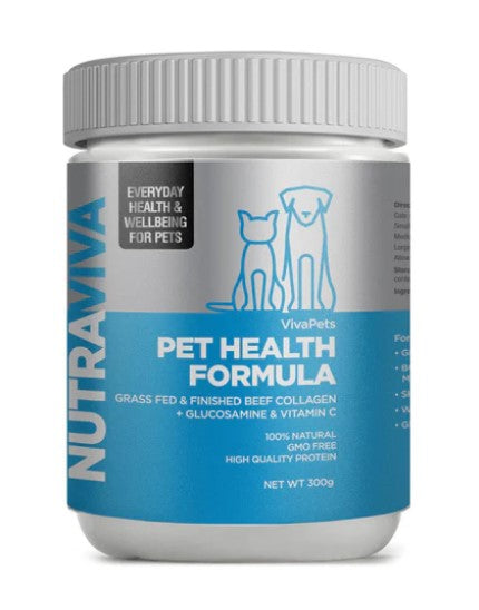 jar of Nutraviva pet health collagen formula