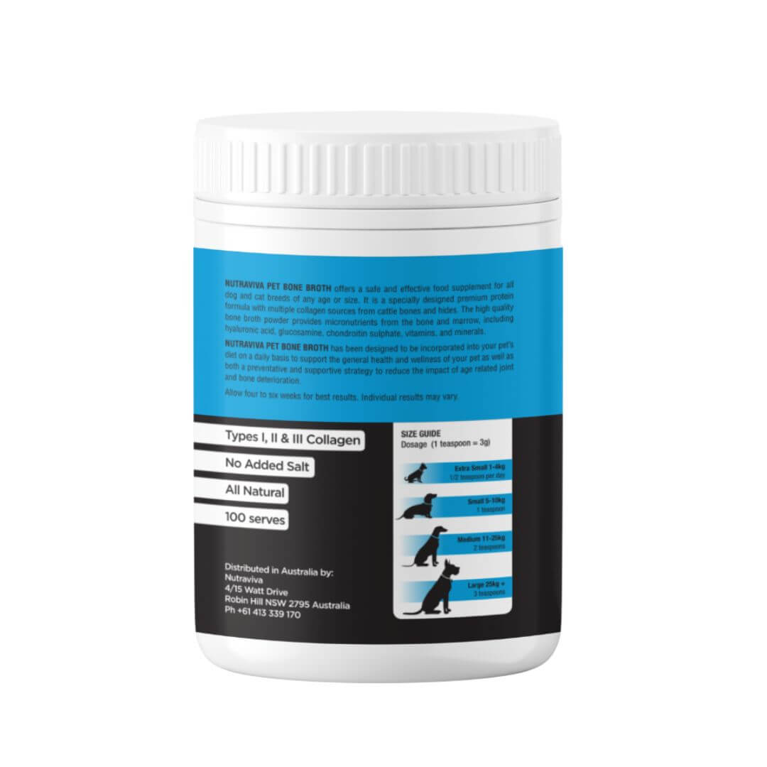 Pet bone broth side panel