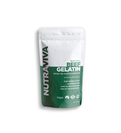 NUTRAVIVA Beef Gelatin package on a white background