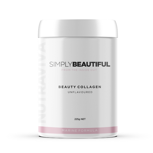 tub of Nutraviva beauty collagen powder front view