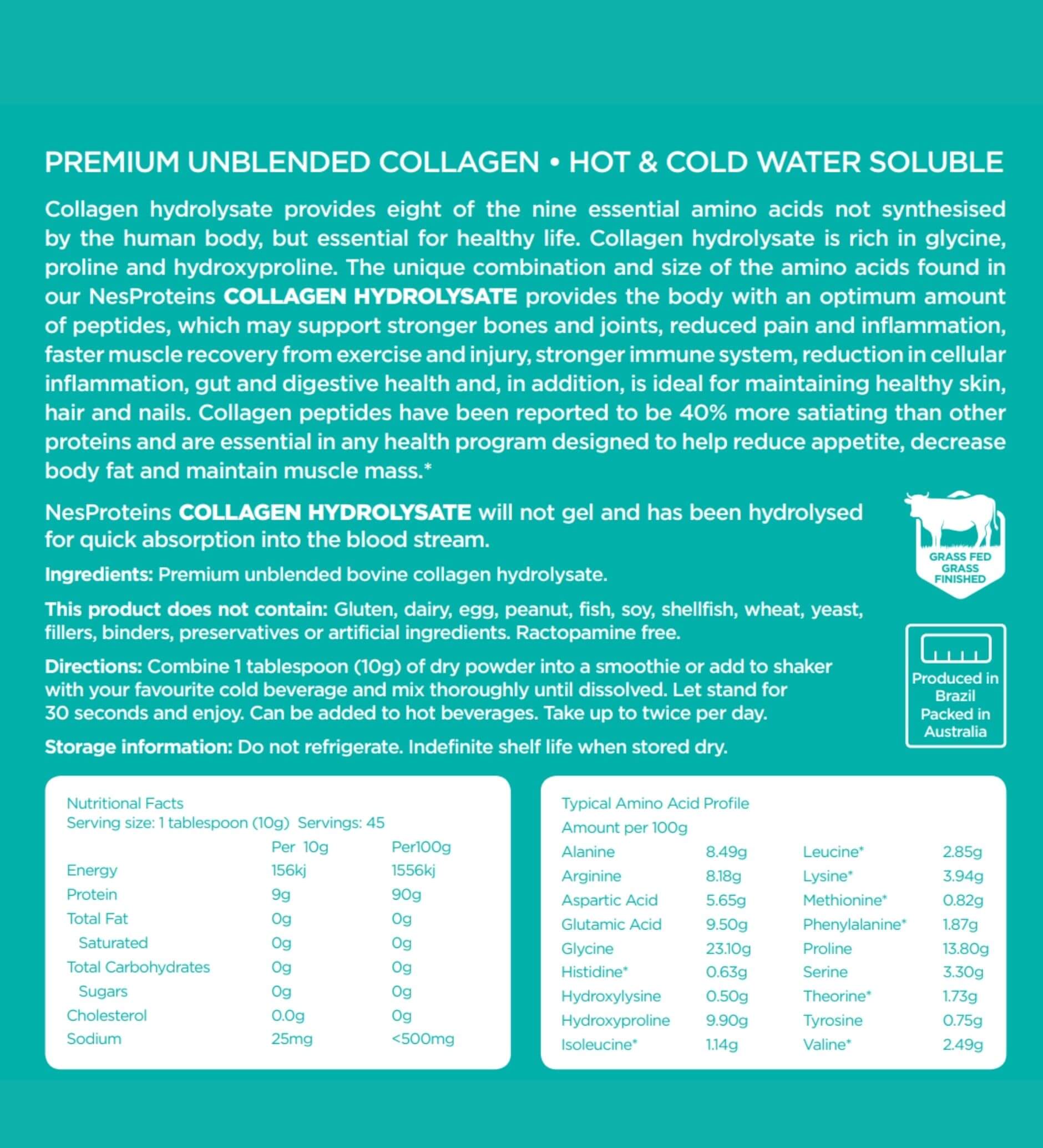 collagen hydrolysate powder information