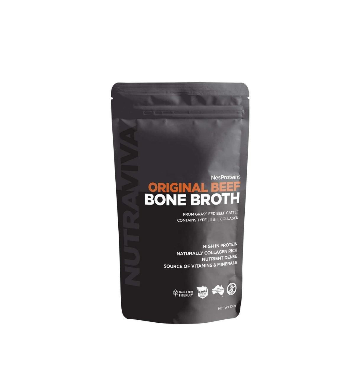 Nutraviva bone broth powder 100g original
